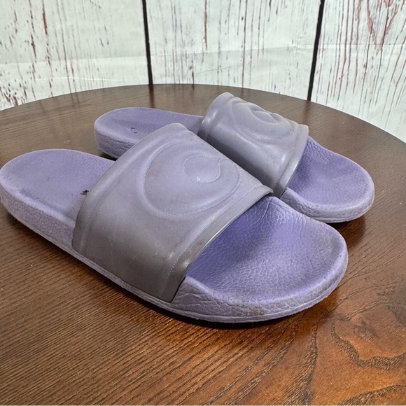 COACH ULLA SLIDE purple in size 9 GUC - Picture 10 of 11